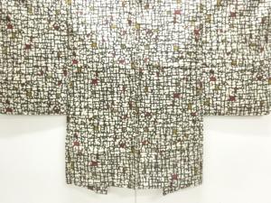 大正ロマン　抽象模様織り出し銘仙長羽織